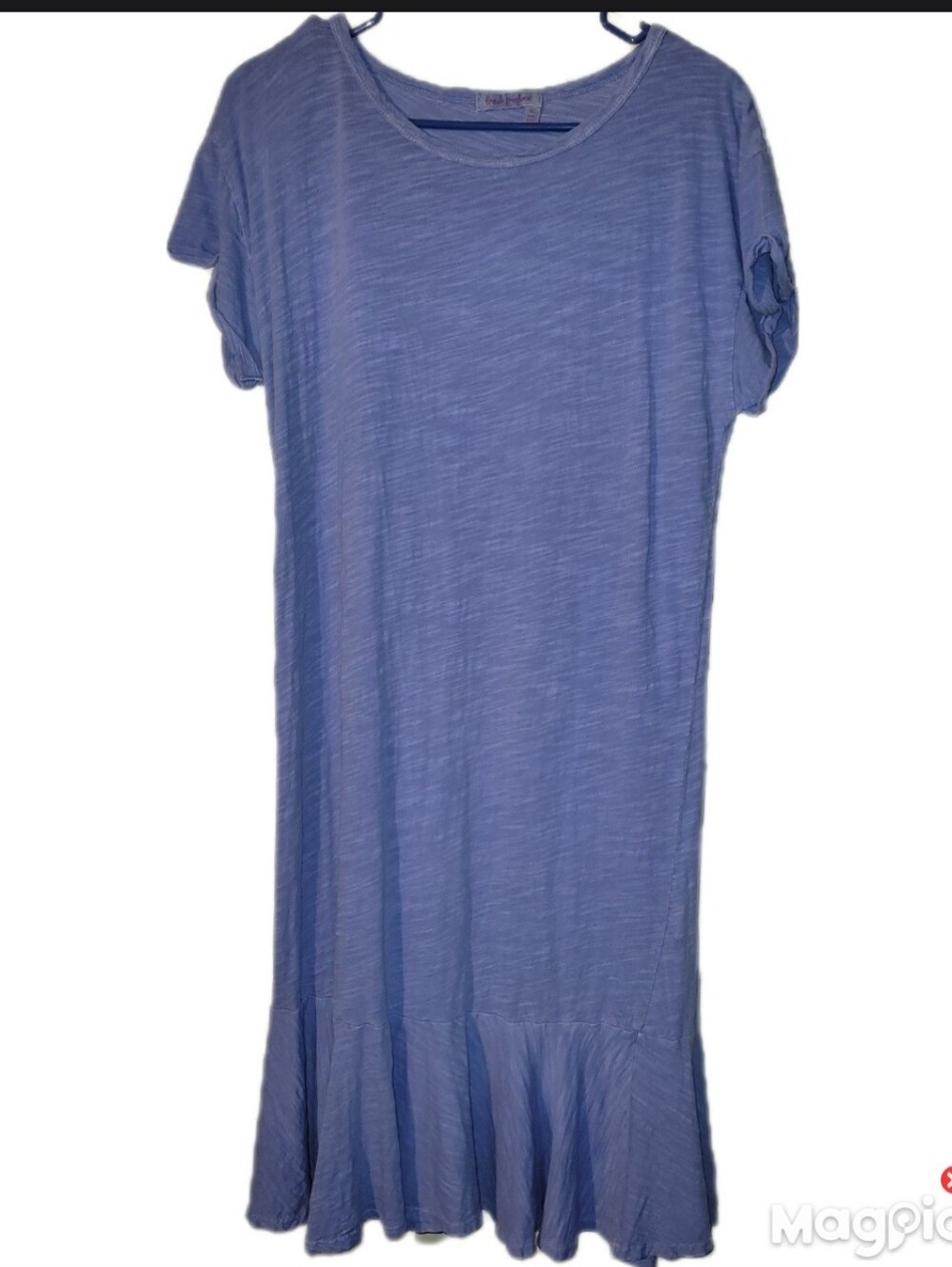 3 Fresh Produce Slub-Knit Cotton T-shirt Dress Scoop Neckline Cap Sleeve Med - Picture 13 of 14